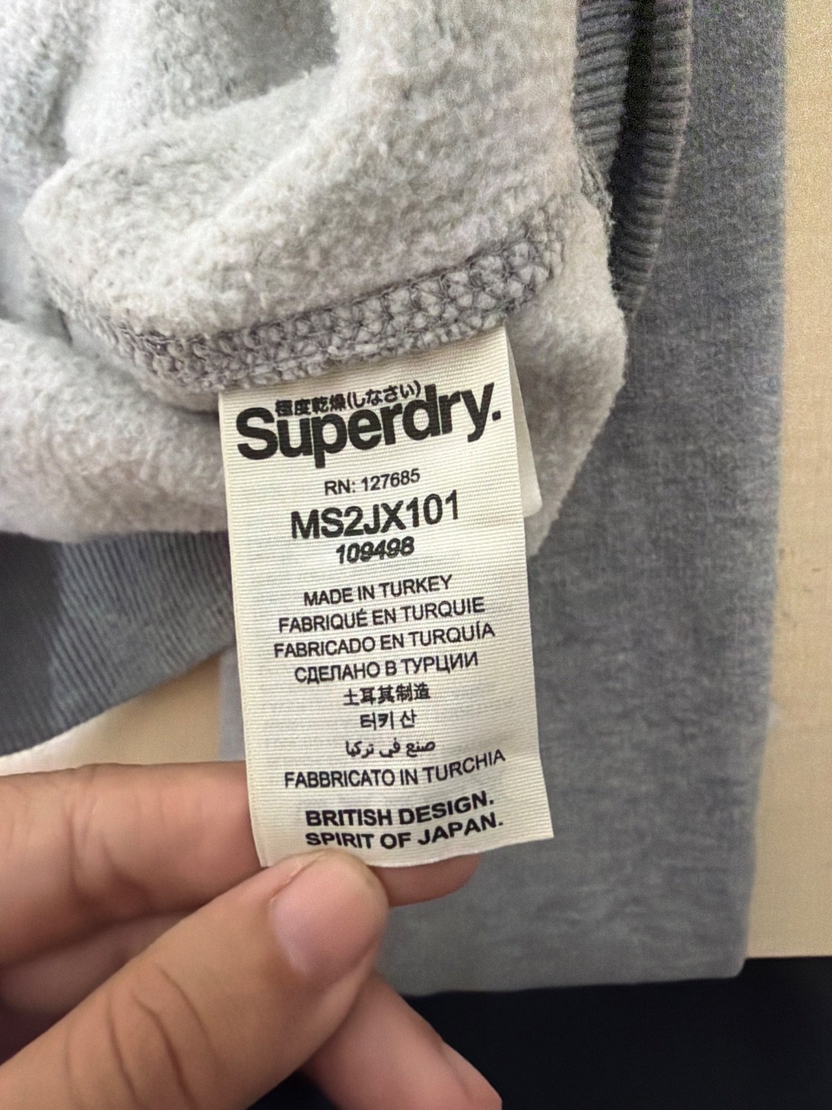 Superdry Vintage sudadera capucha gris cremallera unisex — foto 7