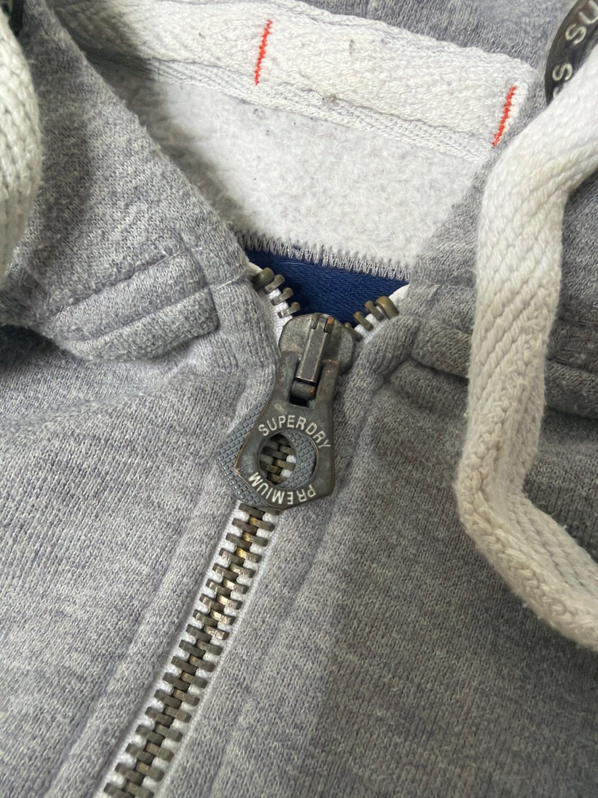 Superdry Vintage sudadera capucha gris cremallera unisex — foto 5