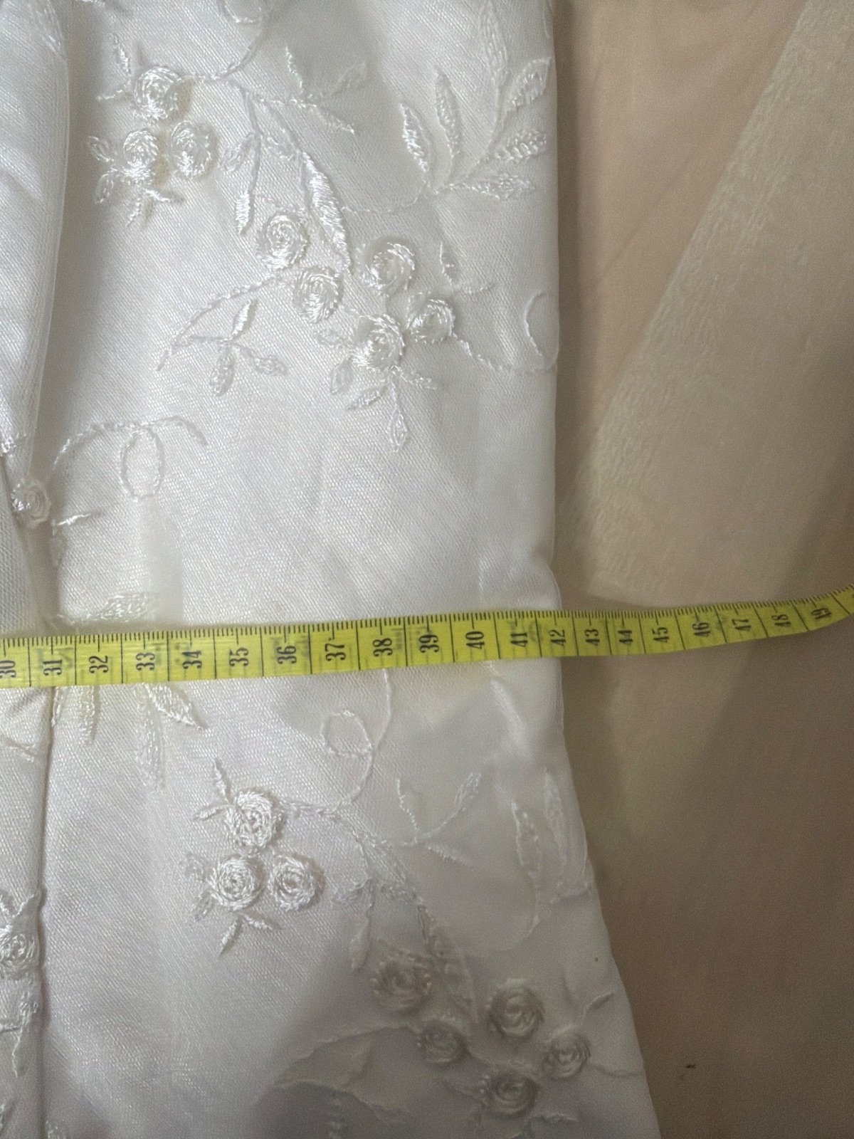 Corsé palabra de honor ivory bordado floral boda vintage — foto 8