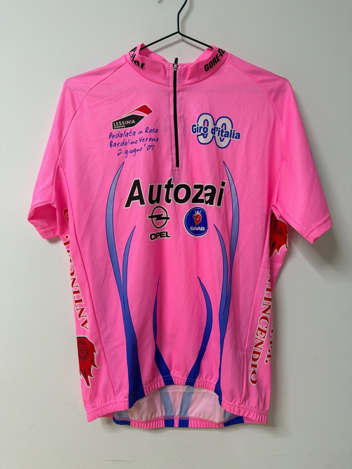 Maillot Ciclismo Lessinia Sporting Giro Italia Rosa Vintage