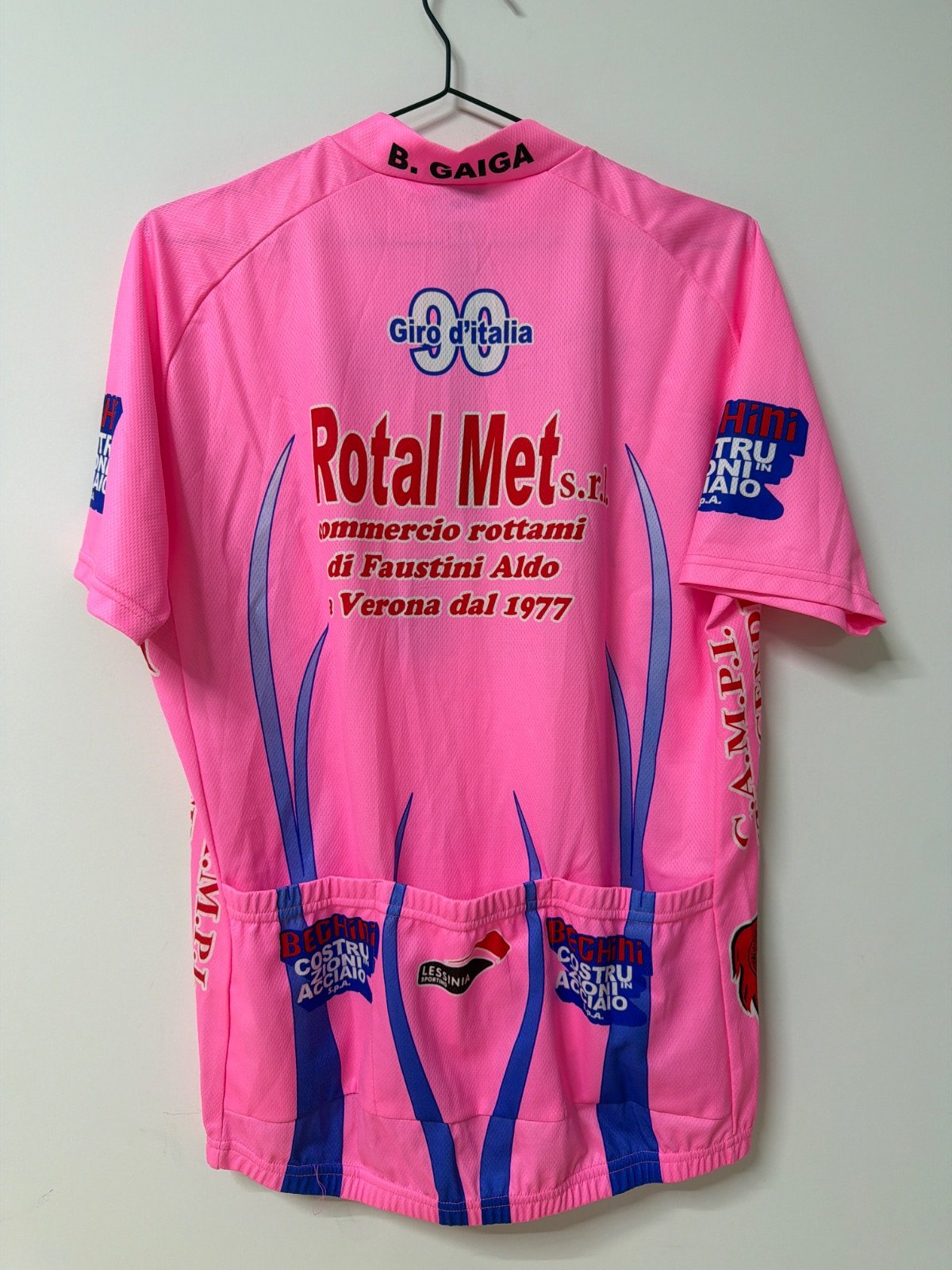 Maillot Ciclismo Lessinia Sporting Giro Italia Rosa Vintage — foto 2
