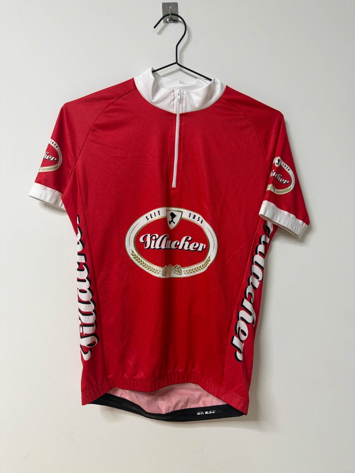 Maillot ciclismo Villacher Talla S rojo vintage retro
