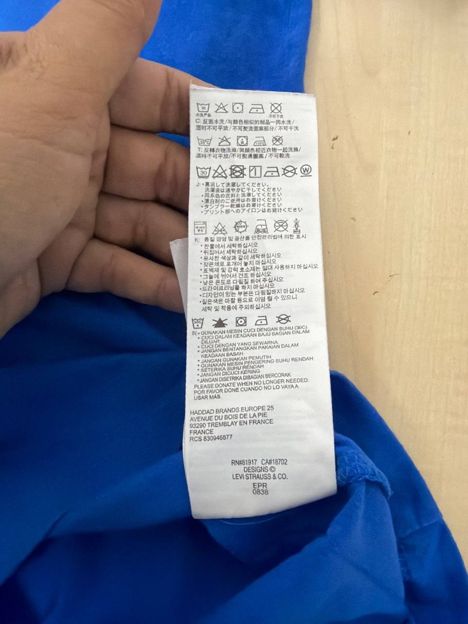 Levi's camiseta niño azul Talla 14A 164cm logo batwing — foto 4
