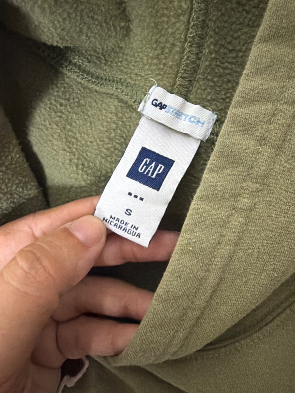 Sudadera Gap con capucha Talla S Verde Caqui Logo Bordado — foto 3