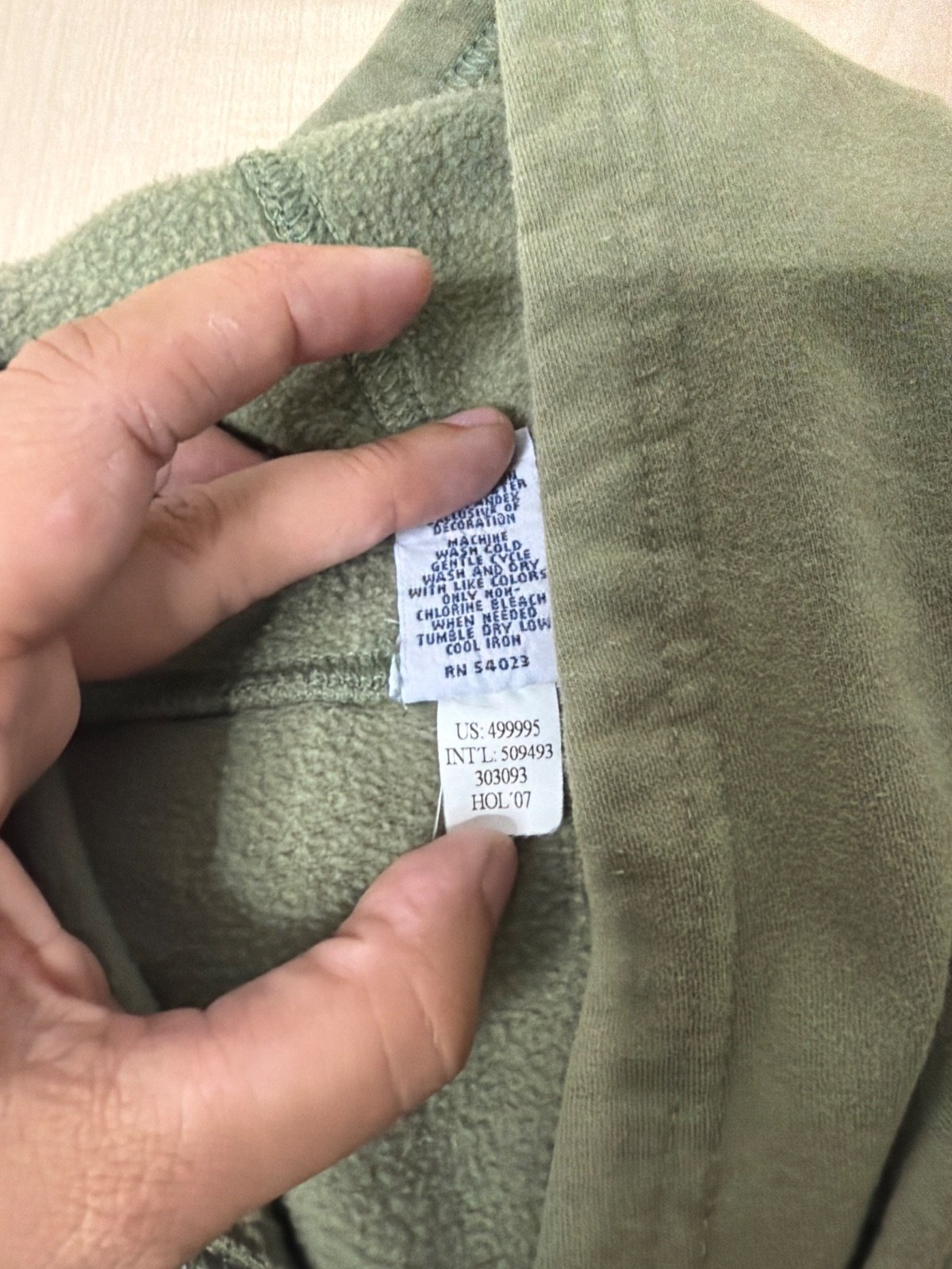 Sudadera Gap con capucha Talla S Verde Caqui Logo Bordado — foto 4