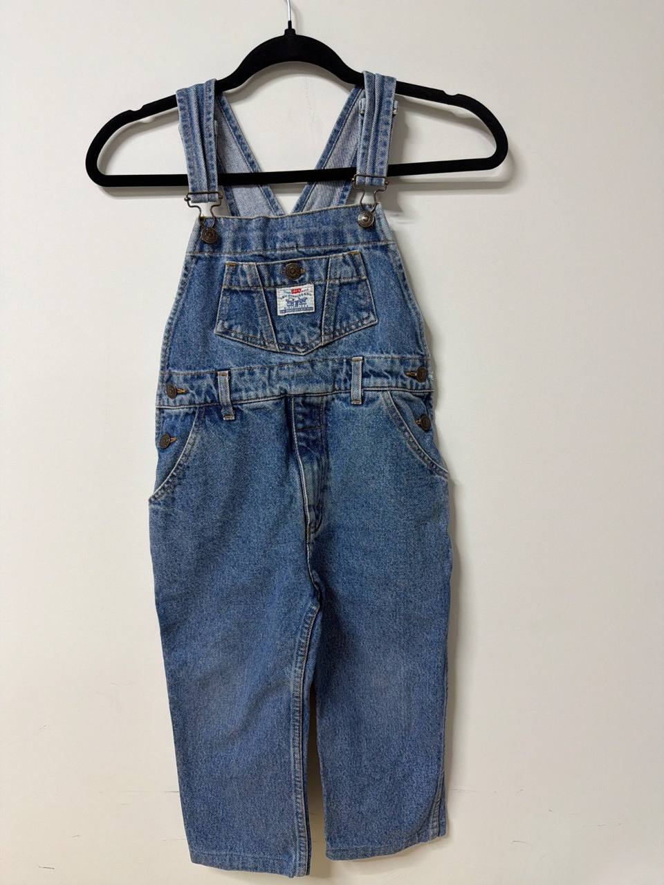 Peto Vaquero Levi's Vintage - Talla 4 Años (108 cm) Denim Dungarees Unisex, azul