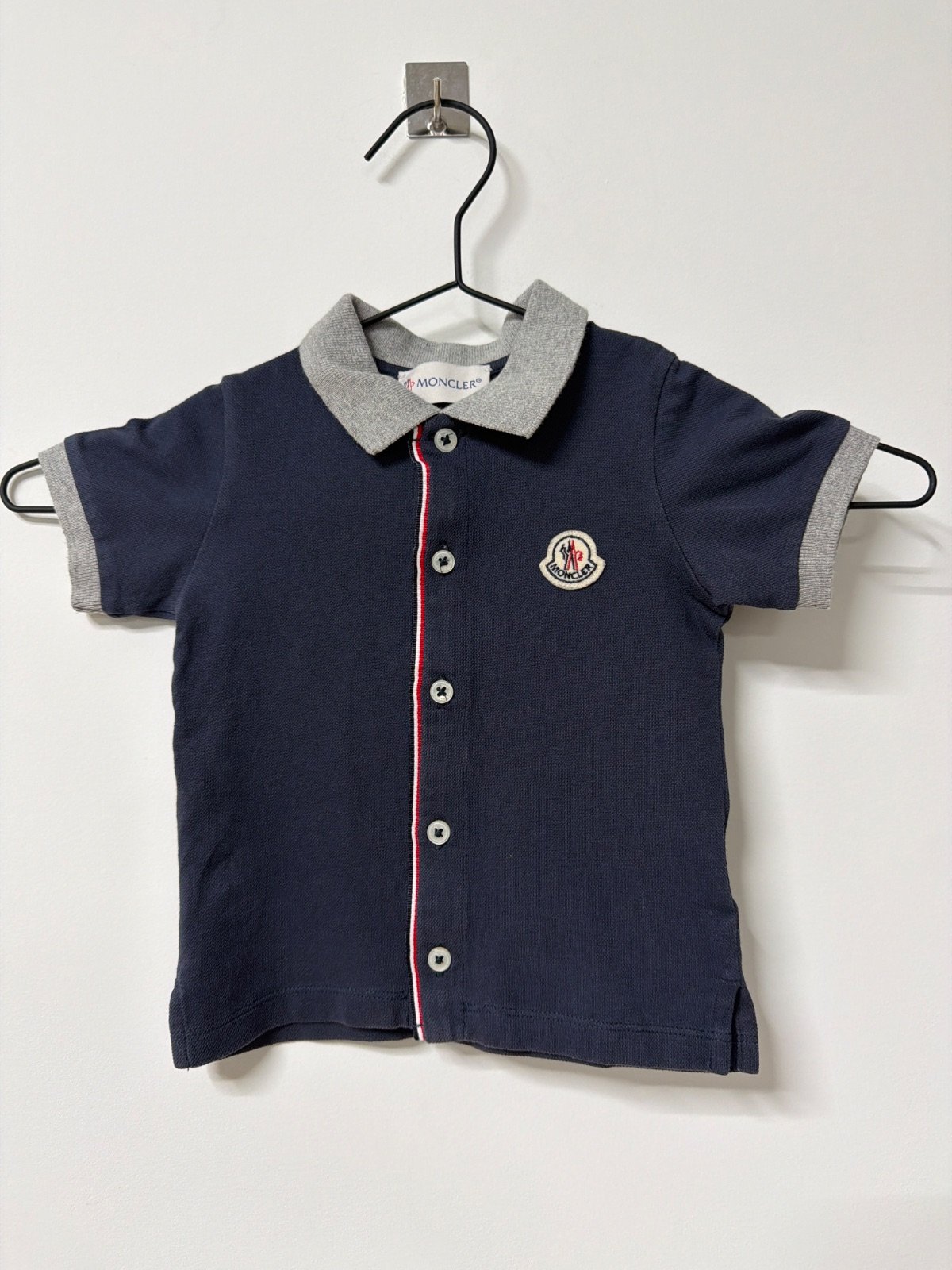 Polo Moncler Bebé Original Azul Marino - Talla 9-12 Meses