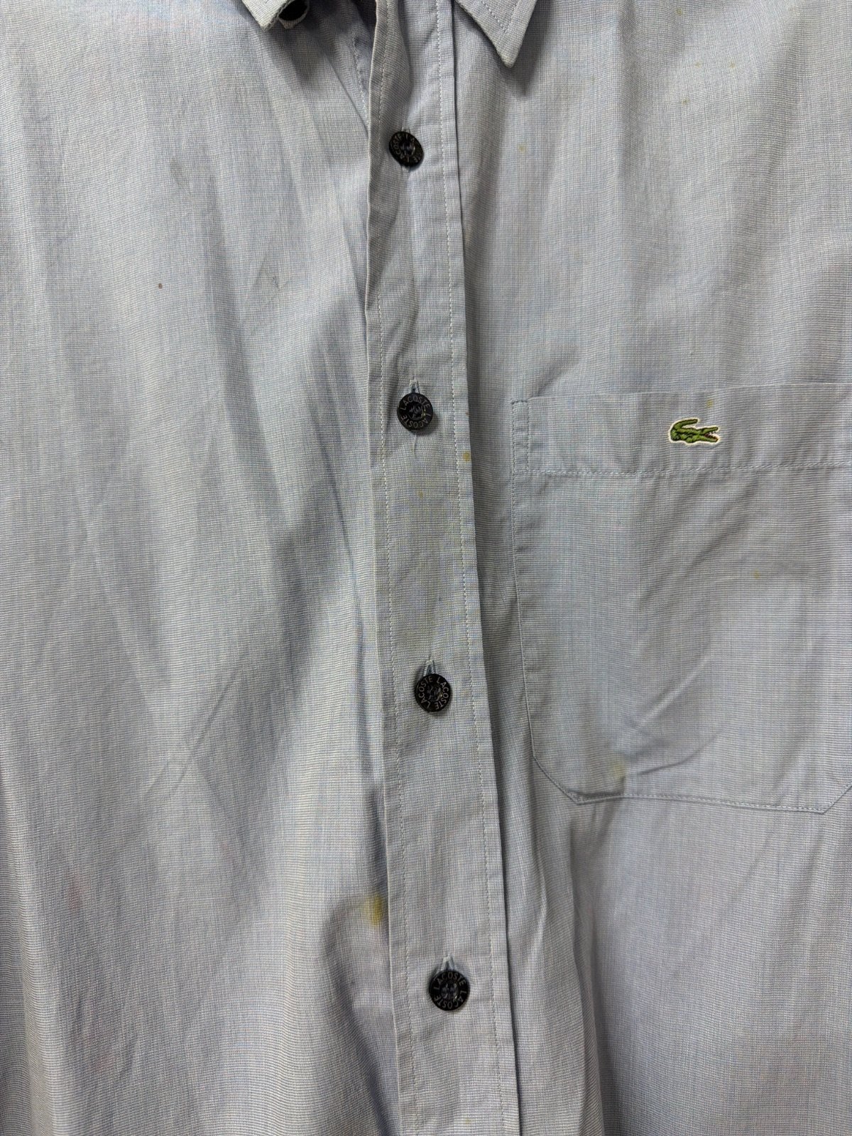 Camisa Lacoste Vintage Azul Claro - Talla S/M - 100% Algodón — foto 2
