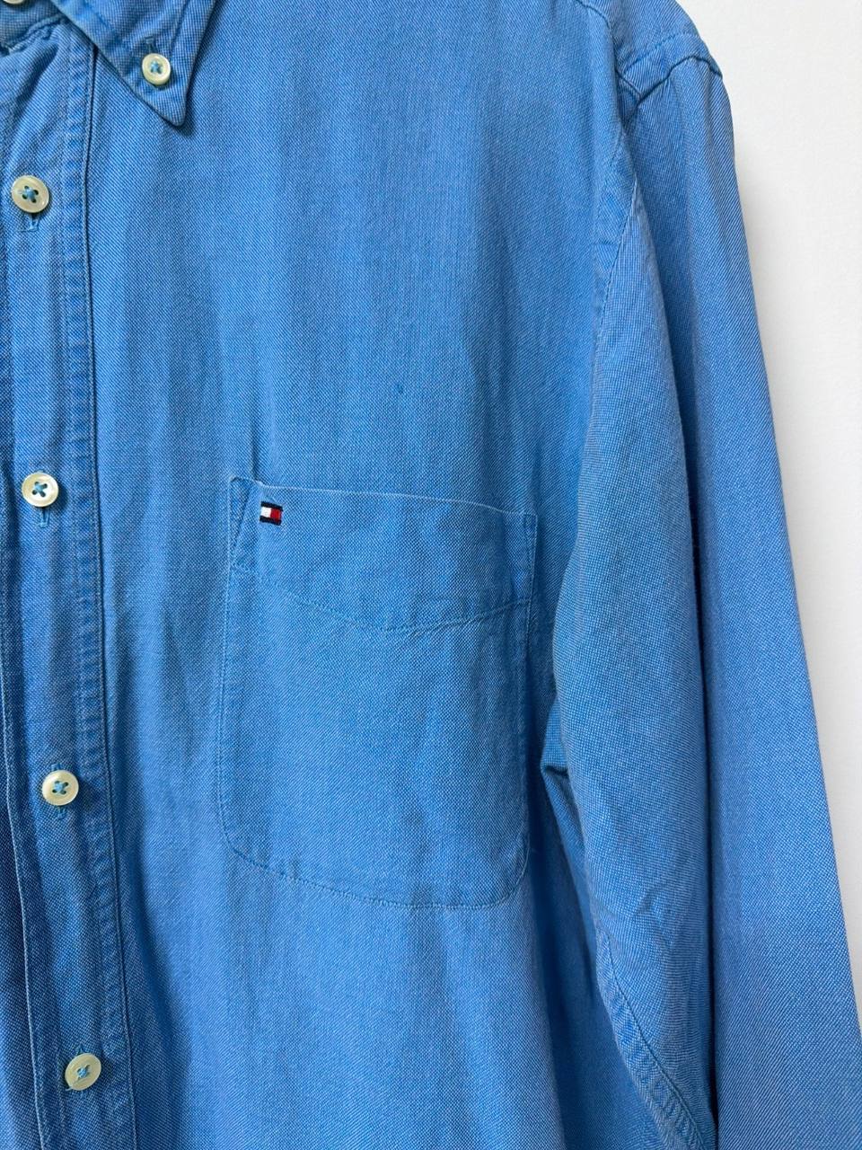 Tommy Hilfiger camisa azul manga larga Talla M Vintage Casual — foto 4