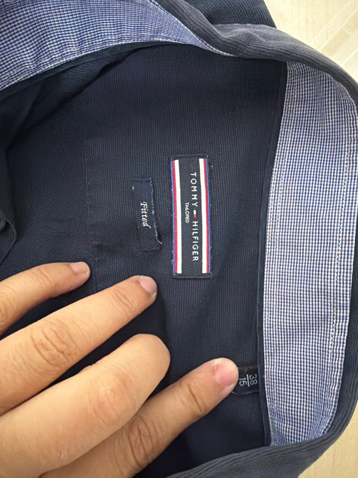 Camisa Tommy Hilfiger Tailored azul marino Fitted - Talla S (38/15) — foto 4