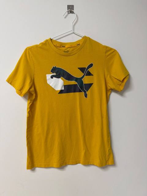 Puma camiseta niño amarilla logo manga corta streetwear