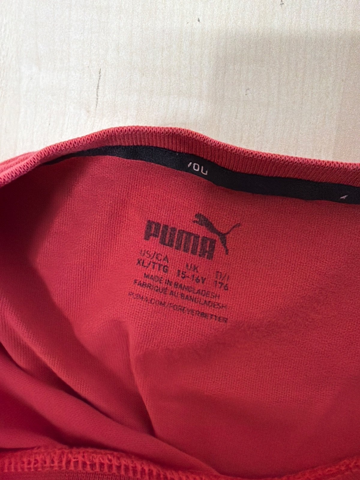 PUMA T-Shirt Red Big Logo Graphic Tee Sportswear — foto 5