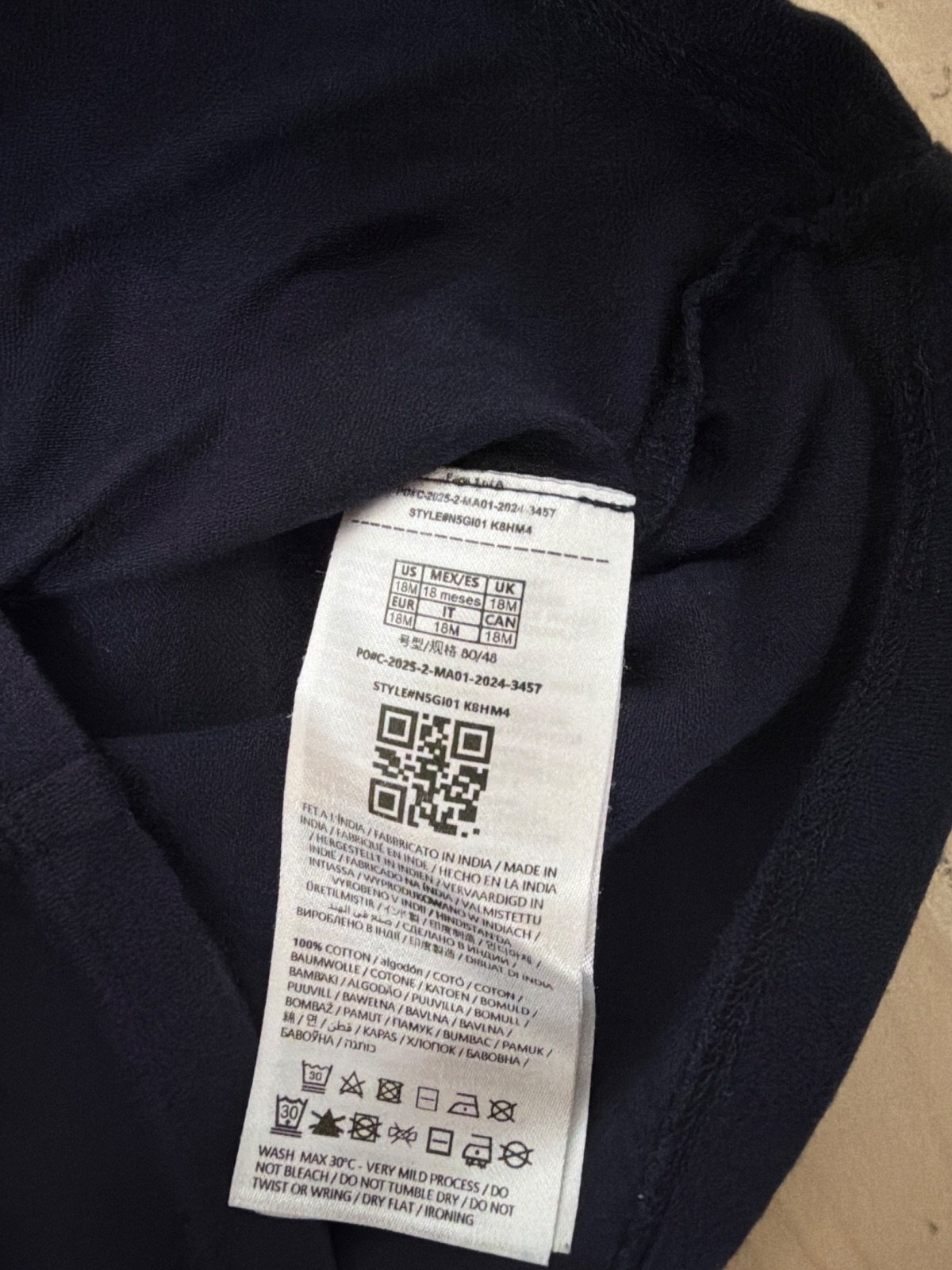 Guess Eco camiseta bebé niño 18M azul marino algodón — foto 4