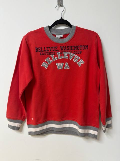 Diadora Sweatshirt Red Bellevue Washington College Varsity Y2K
