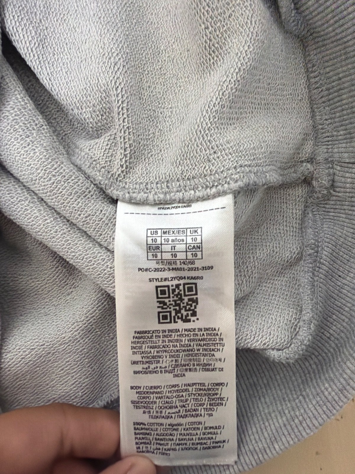 Guess sudadera capucha niño talla 10 gris negro amarillo neón — foto 4