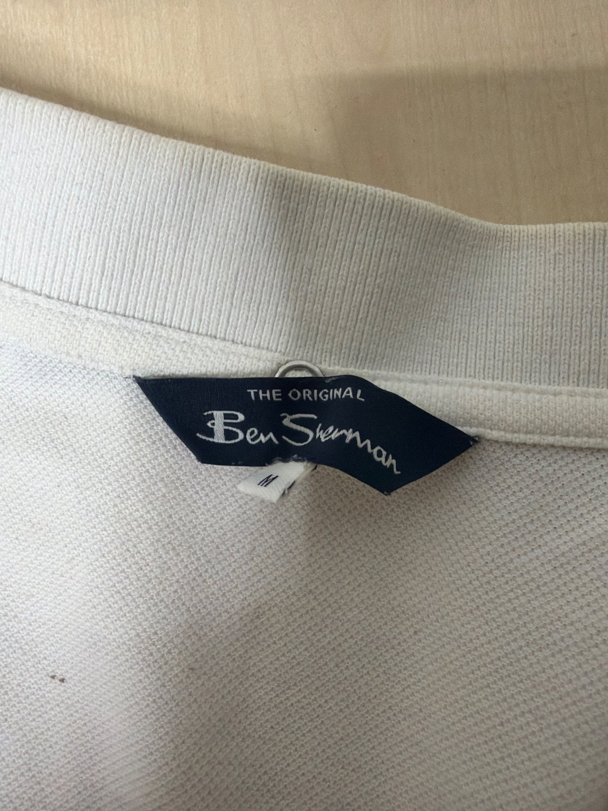 Polo Ben Sherman Blanco Detalles Negros - Talla M (100% Algodón) — foto 4