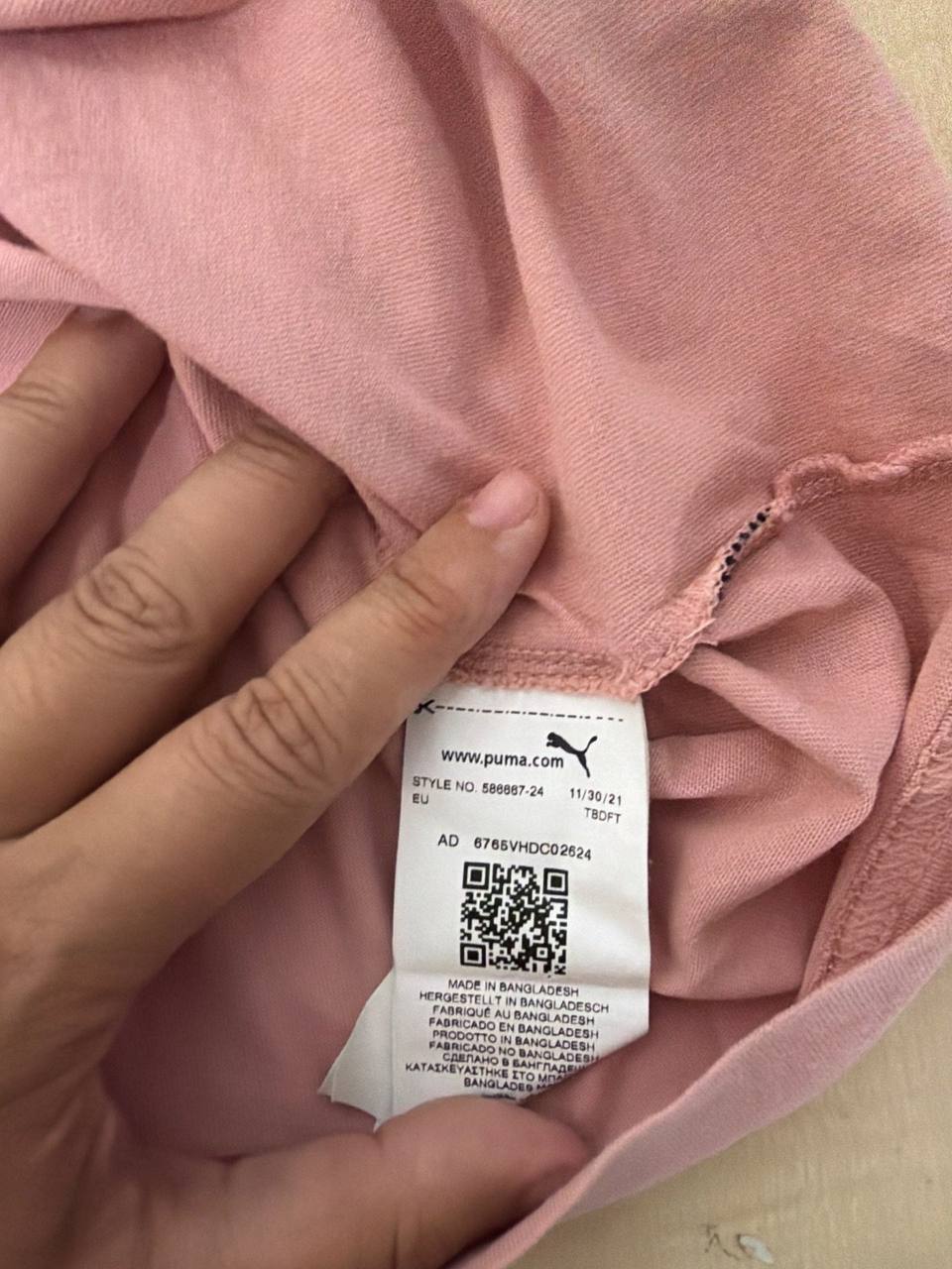 Camiseta Puma rosa salmón Talla M logo vintage streetwear — foto 6
