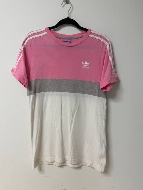 Camiseta Adidas Originals Colorblock Rosa/Gris/Blanco - Talla S