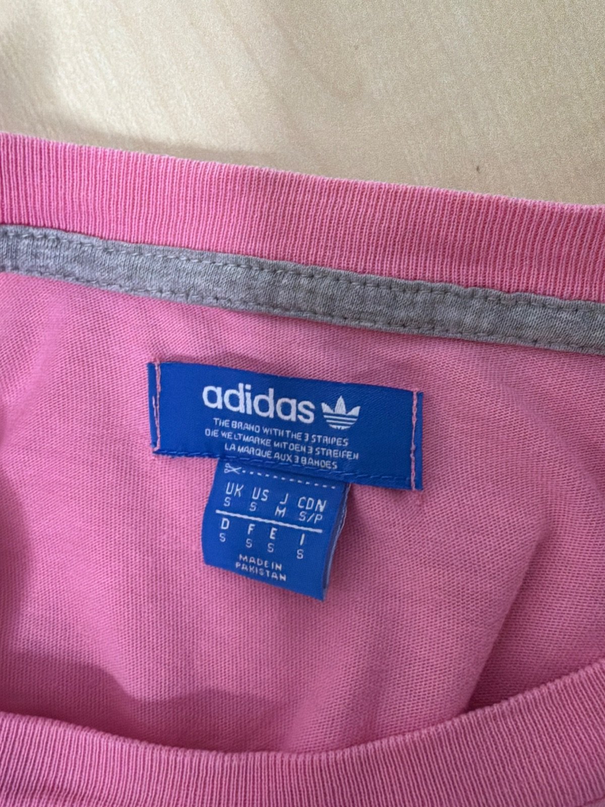 Camiseta Adidas Originals Colorblock Rosa/Gris/Blanco - Talla S — foto 3