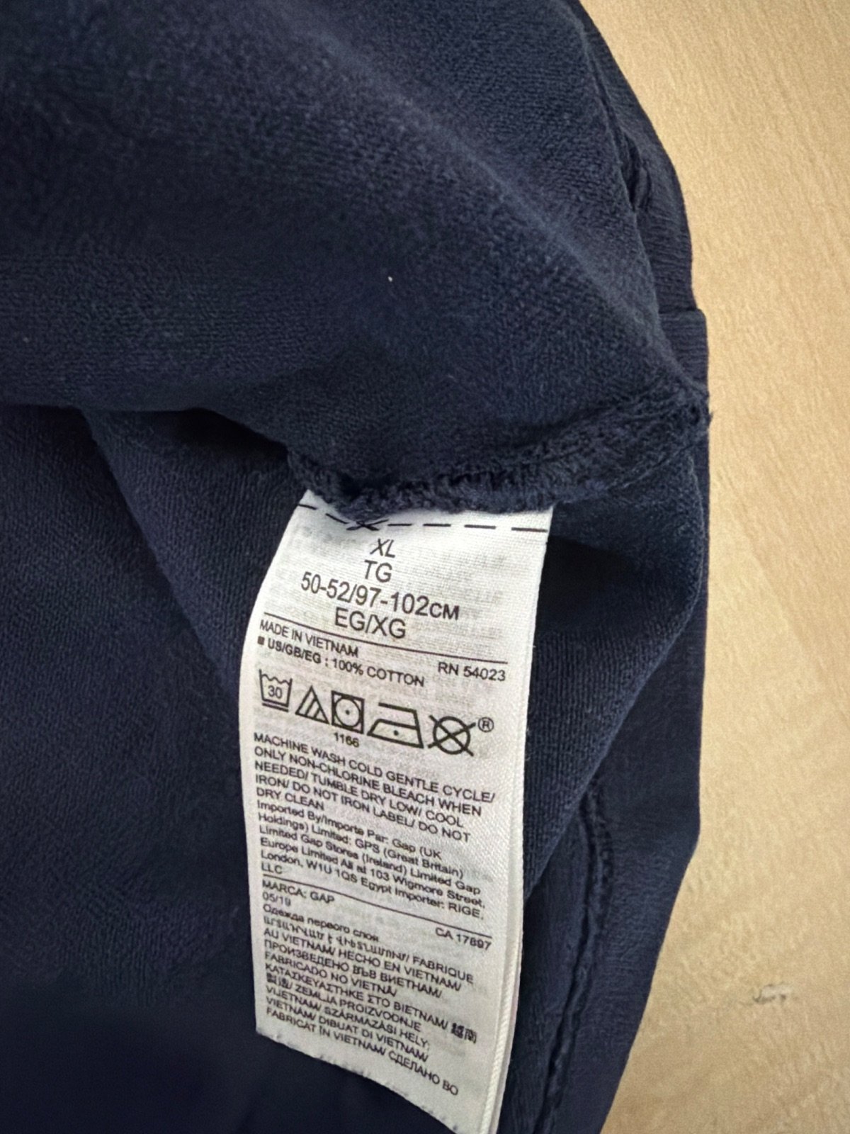 Camiseta GAP azul marino Talla XL Heavyweight Básica — foto 4