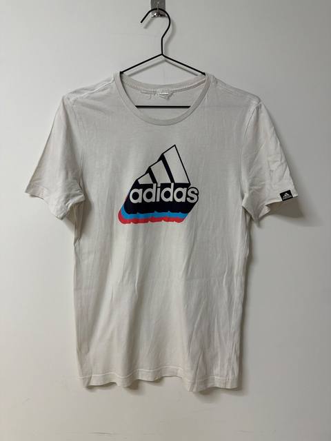 Adidas camiseta blanca logo grande Streetwear Vintage