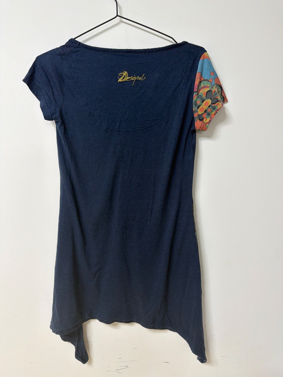 Desigual camiseta vestido azul marino Rosa Vintage Boho — foto 2