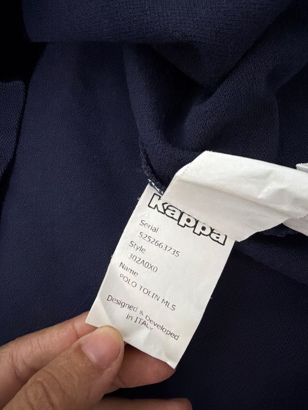 Kappa polo manga larga Talla M azul marino vintage retro — foto 4