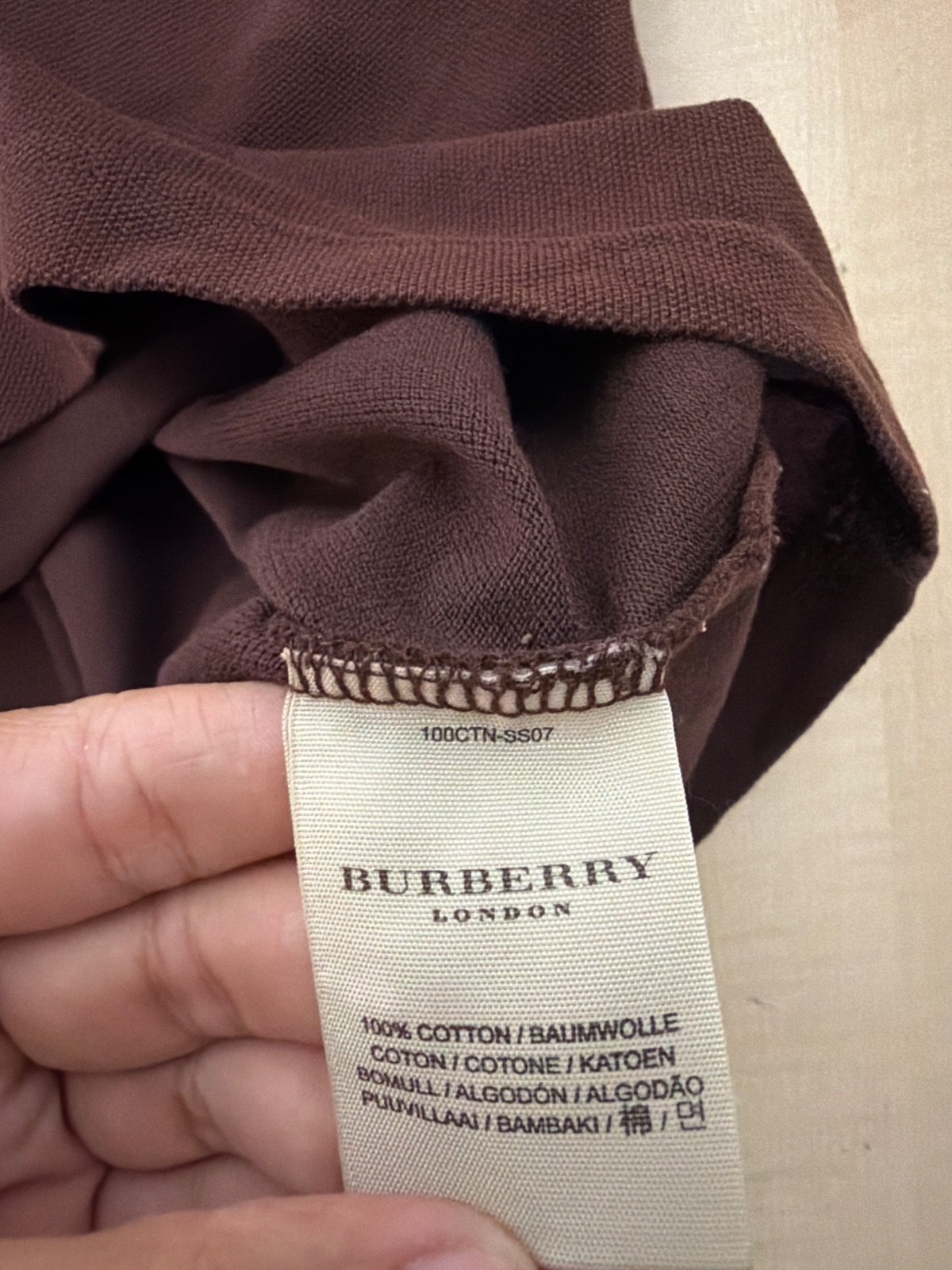 Polo Burberry London Marrón - Talla L (Auténtico / Estilo Old Money) — foto 4