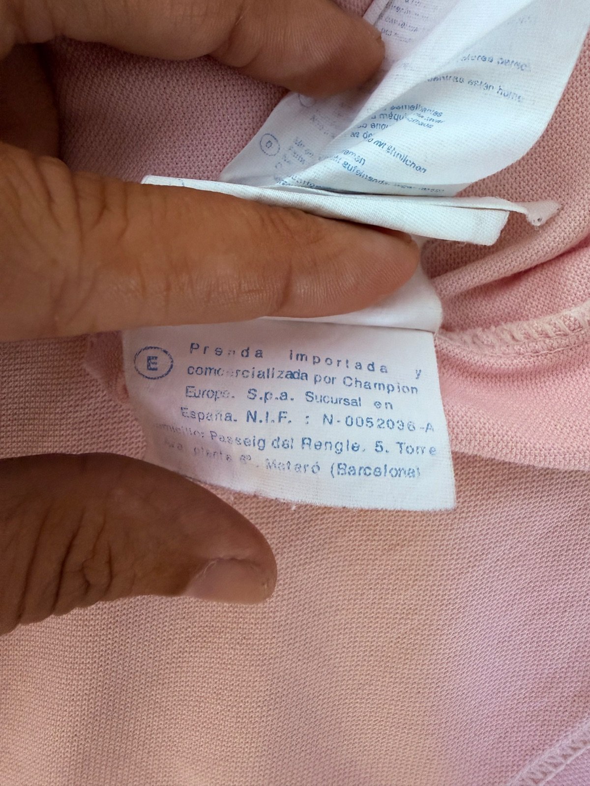 Champion Polo Rosa Talla M Manga Corta Casual Vintage — foto 6