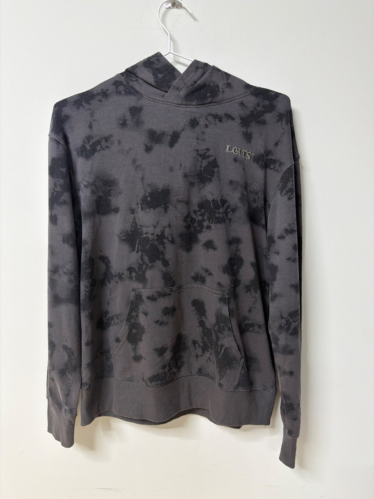 Levi's sudadera capucha tie-dye gris negro Talla 14A (S) Vintage