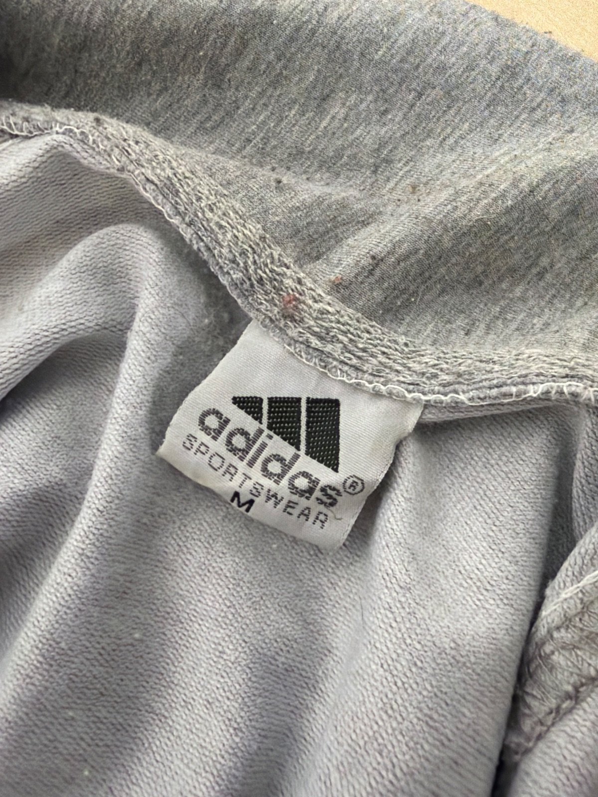 Adidas chaqueta chándal gris tres rayas cuello alto vintage — foto 4