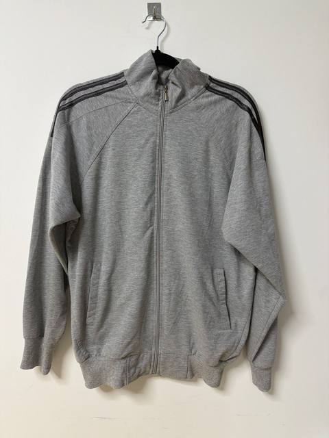Adidas chaqueta chándal gris tres rayas cuello alto vintage