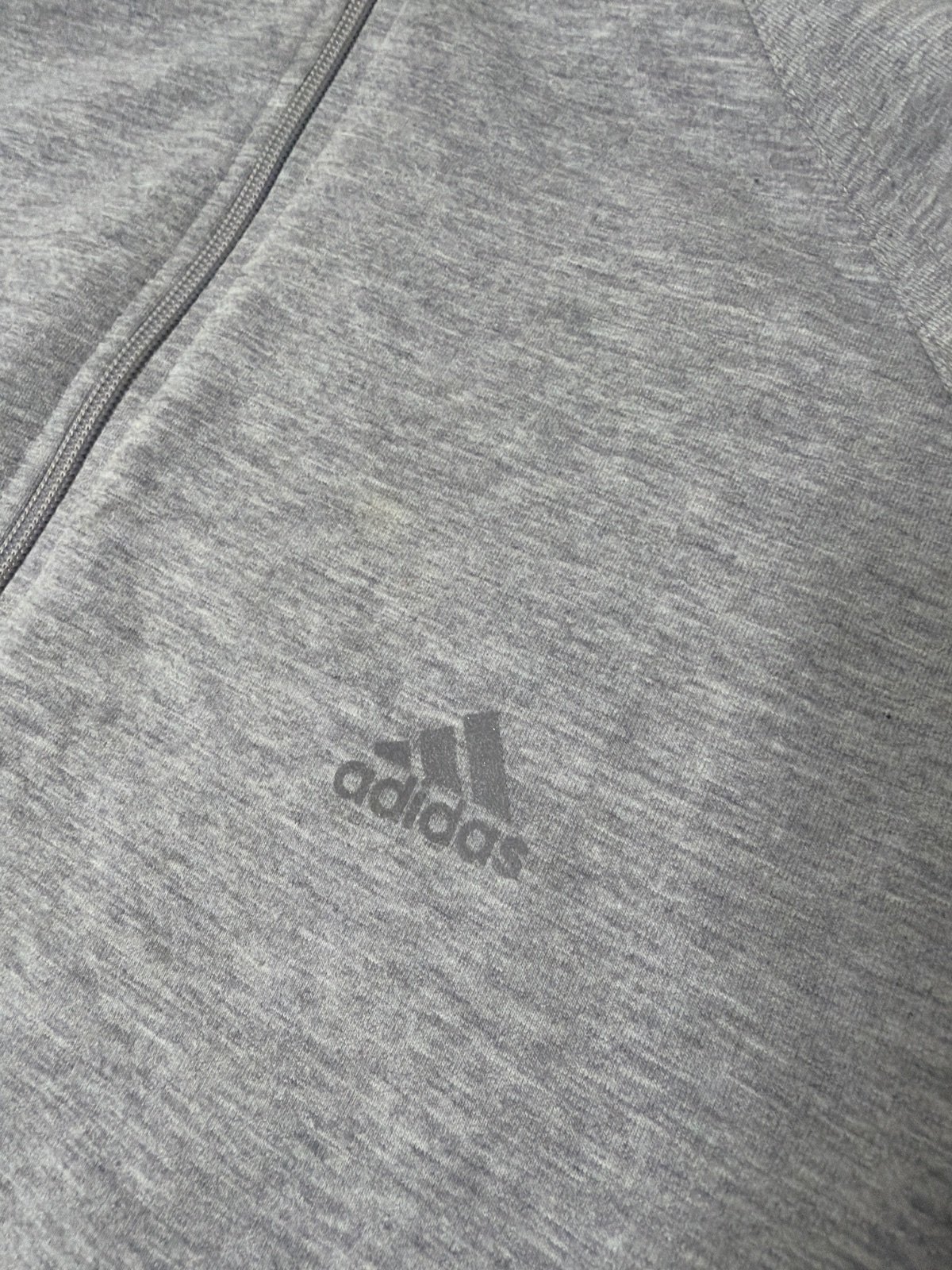 Adidas chaqueta chándal gris tres rayas cuello alto vintage — foto 5