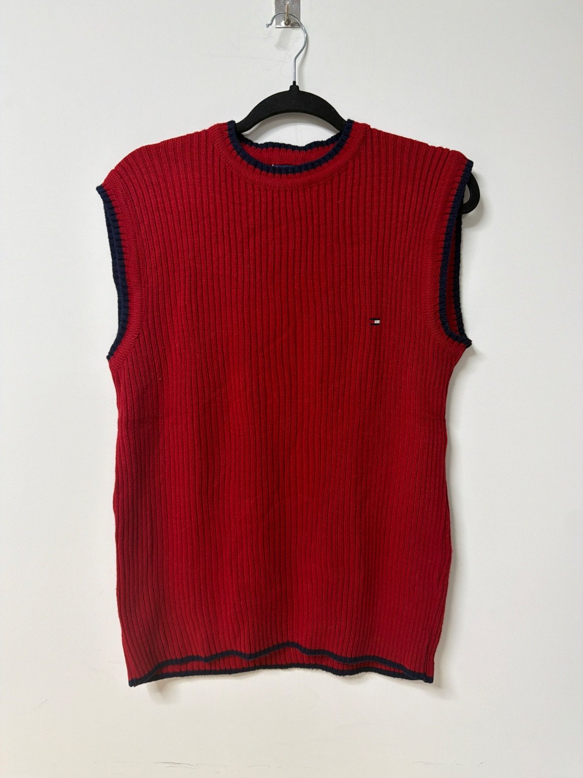 Chaleco de punto vintage Tommy Hilfiger Rojo - Estilo Old Money / Preppy