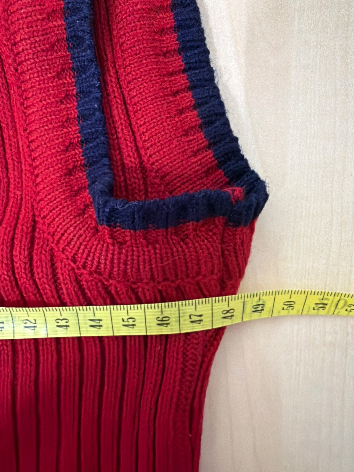 Chaleco de punto vintage Tommy Hilfiger Rojo - Estilo Old Money / Preppy — foto 4