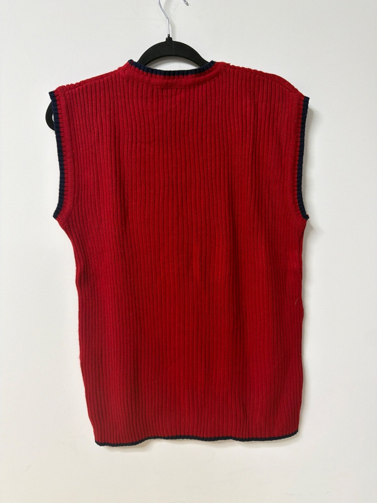 Chaleco de punto vintage Tommy Hilfiger Rojo - Estilo Old Money / Preppy — foto 2