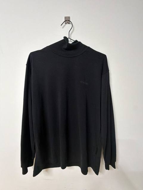 Invicta Long Sleeve T-Shirt Vintage 90s Mock Neck Black Made in Italy