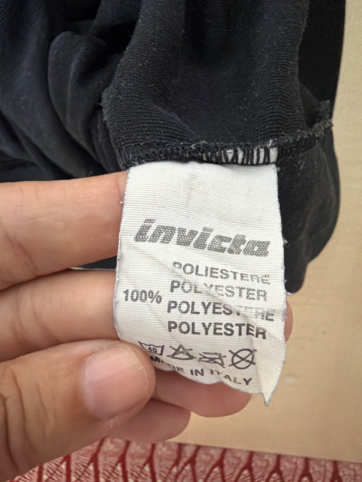 Invicta Long Sleeve T-Shirt Vintage 90s Mock Neck Black Made in Italy — foto 4