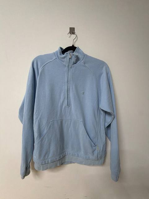 Champion Half Zip Sweatshirt Light Baby Blue Vintage Y2K Size M