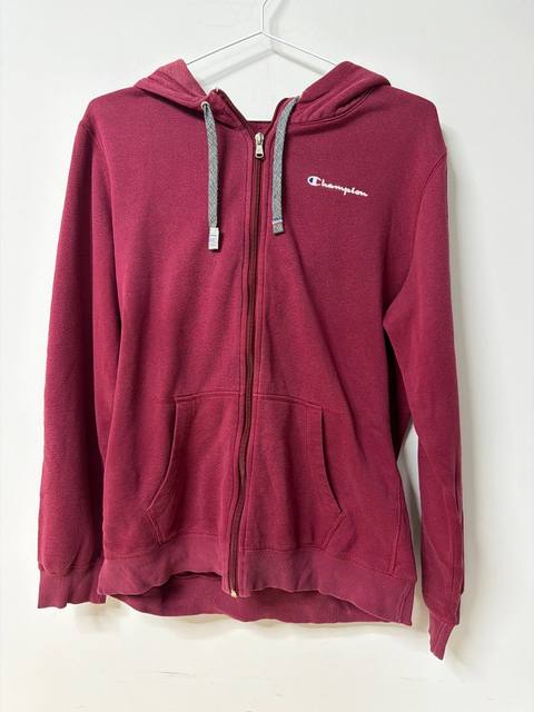 Sudadera Champion Básica Granate con Cremallera (Ver medidas)