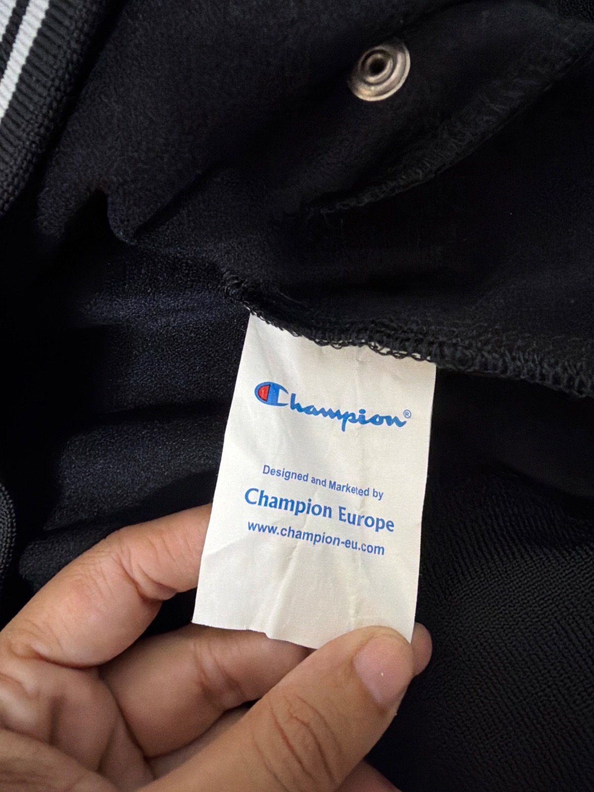 Champion Y2K Italian Basketball Federation Varsity Track Jacket Black Size M — foto 5