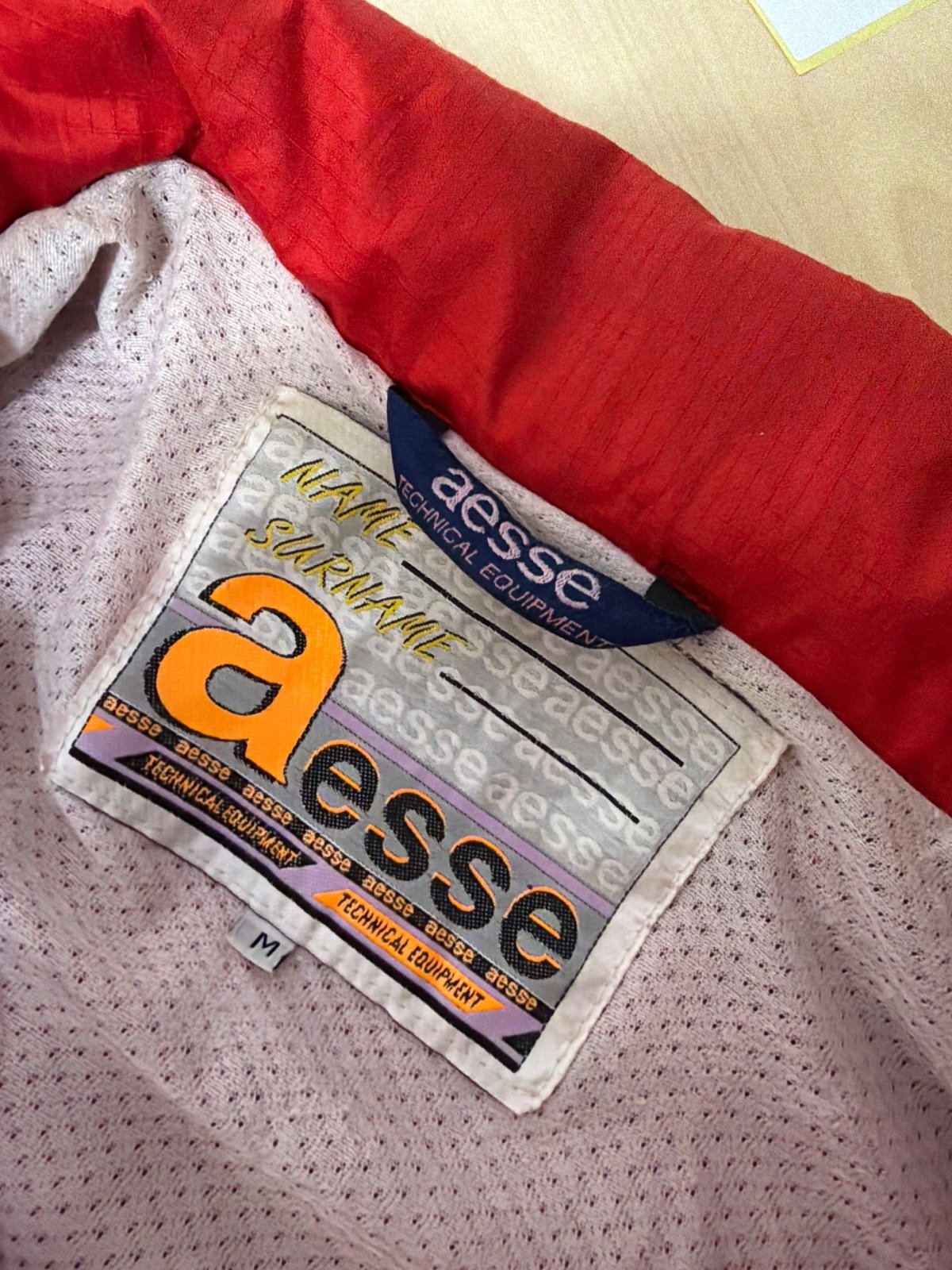 Aesse Vintage Ski Jacket Red Black Technical Windbreaker 90s Gorpcore — foto 5