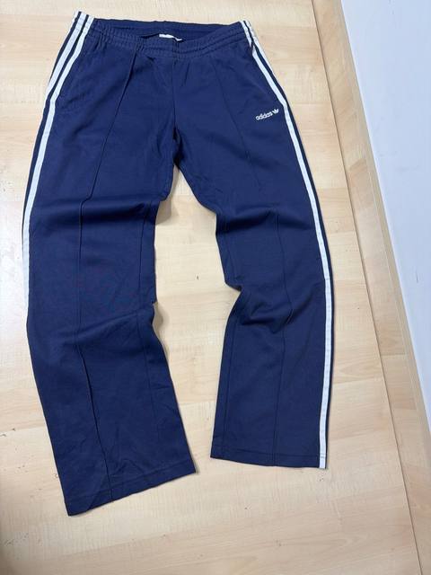 Adidas Originals Track Pants Navy Blue Straight Leg Y2K Retro