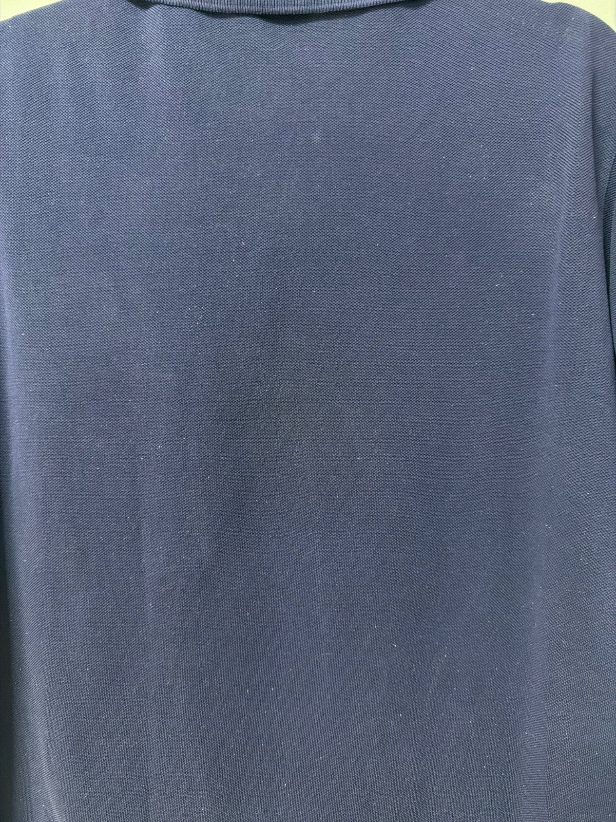 Vintage Lacoste Navy Blue Polo Shirt Plaid Trim Pocket Size 4 / Medium — foto 4