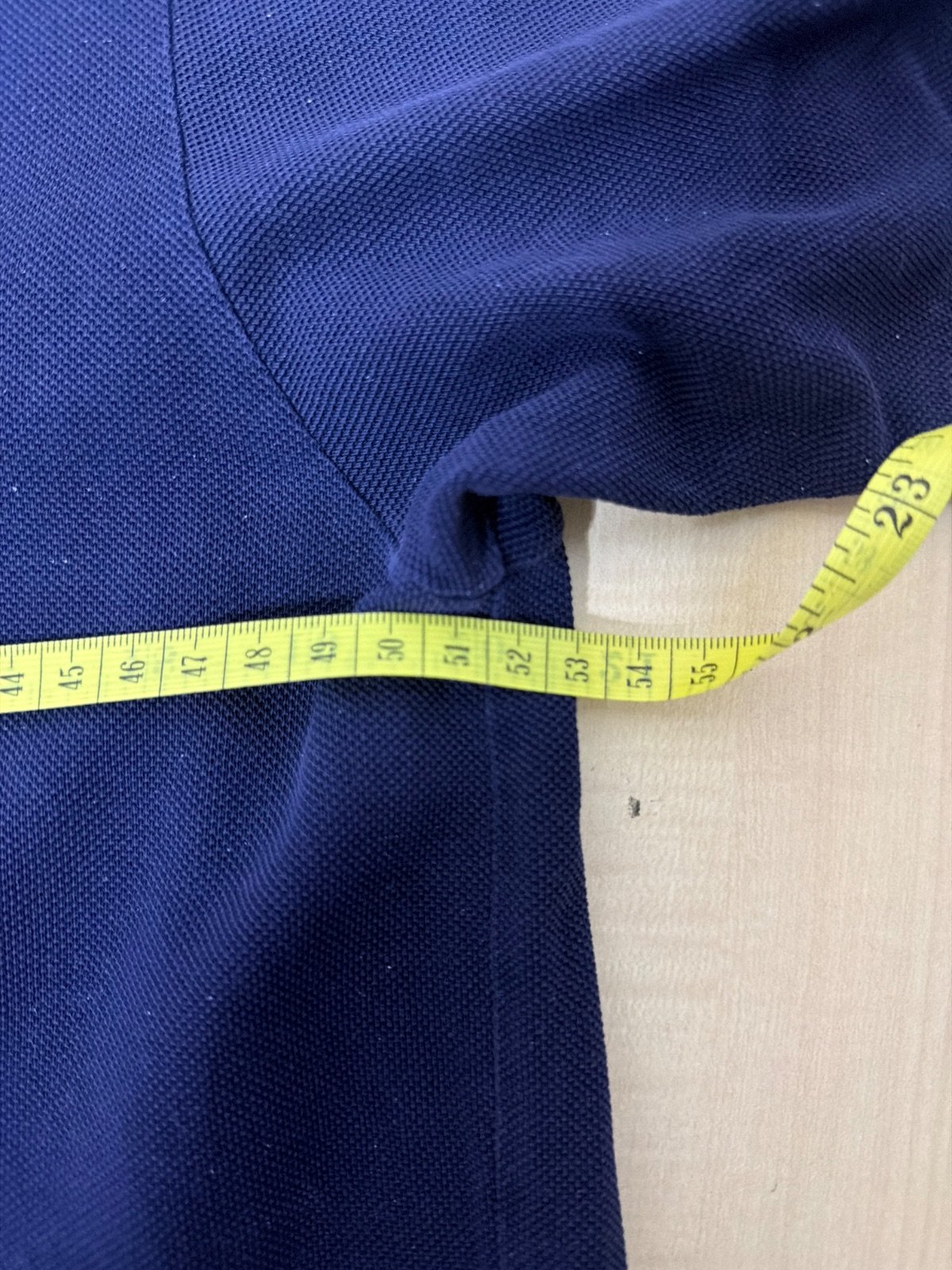 Vintage Lacoste Navy Blue Polo Shirt Plaid Trim Pocket Size 4 / Medium — foto 7