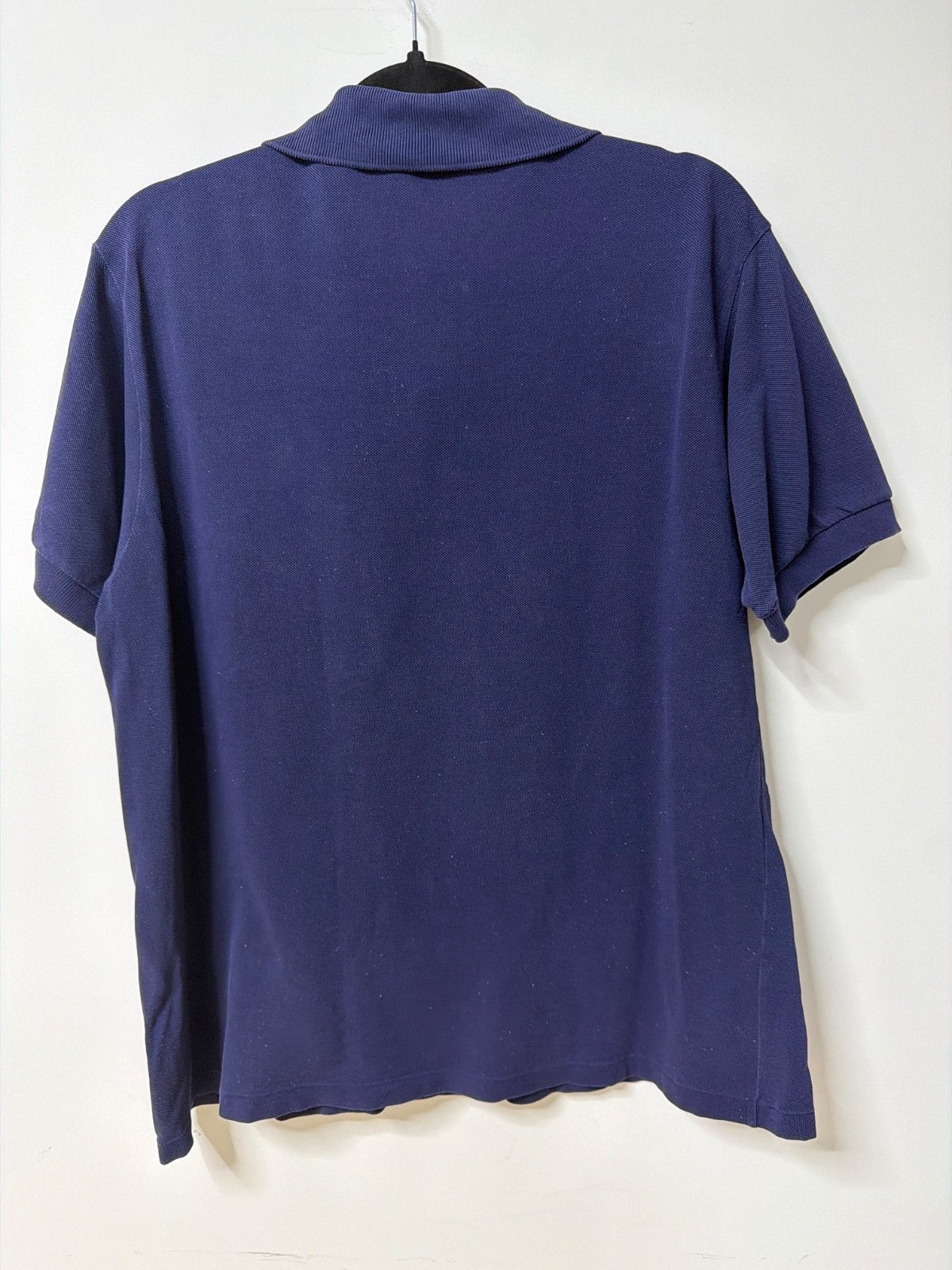 Vintage Lacoste Navy Blue Polo Shirt Plaid Trim Pocket Size 4 / Medium — foto 3