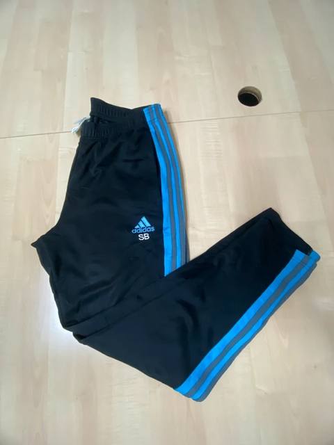 Pantalón chándal Adidas Vintage Negro y Azul | Talla L | Edición Equipo
