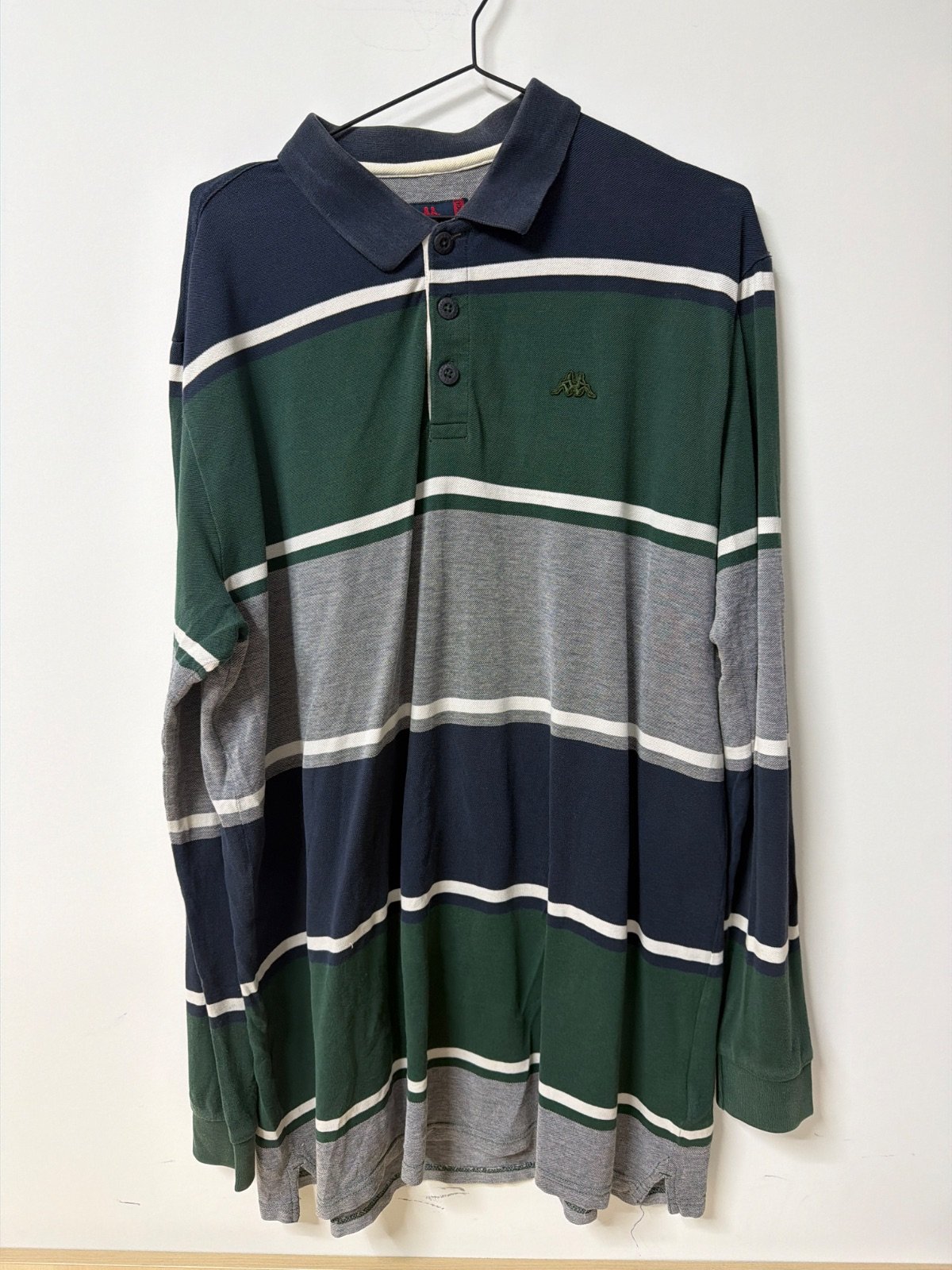 Robe di Kappa Polo M/L Rayas Talla XXL Vintage Verde Azul