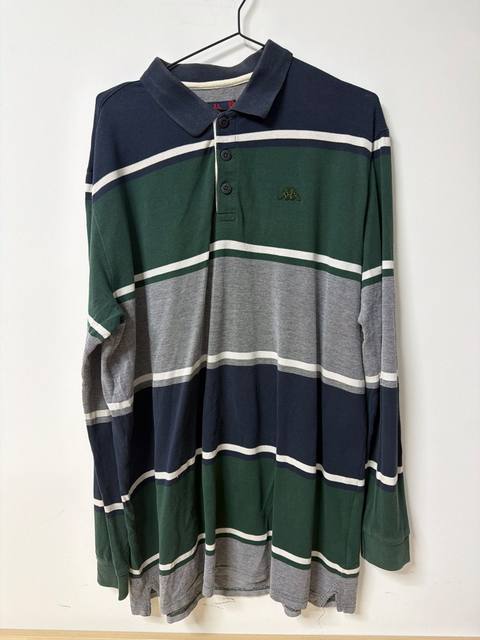 Robe di Kappa Polo M/L Rayas Talla XXL Vintage Verde Azul