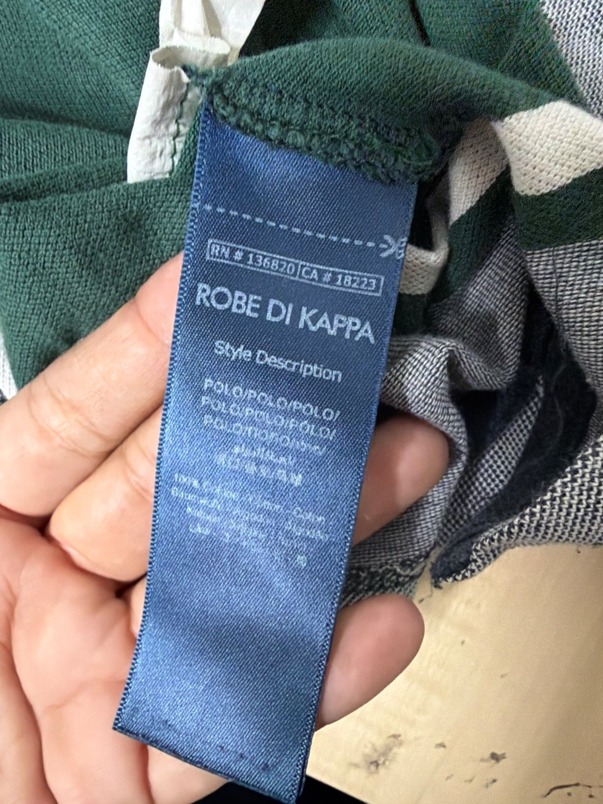 Robe di Kappa Polo M/L Rayas Talla XXL Vintage Verde Azul — foto 6